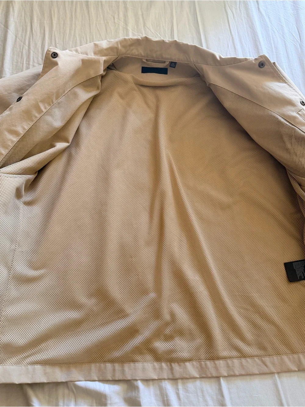 Men's Lightweight Uniqlo Coach Jacket - Beige - Picture 4 of 10